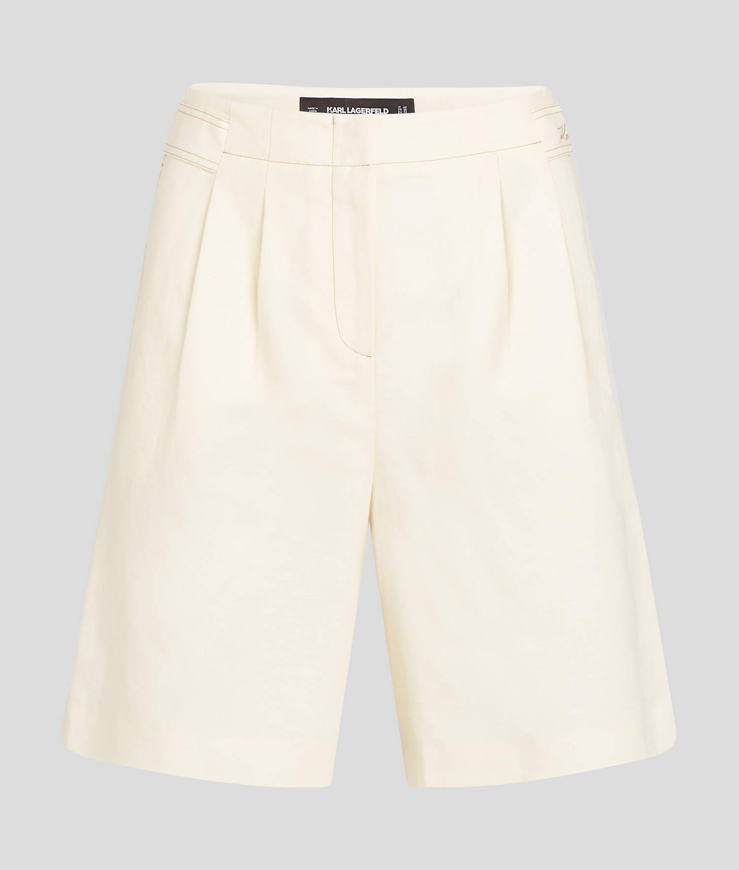 LINEN-BLEND SHORTS Product Image
