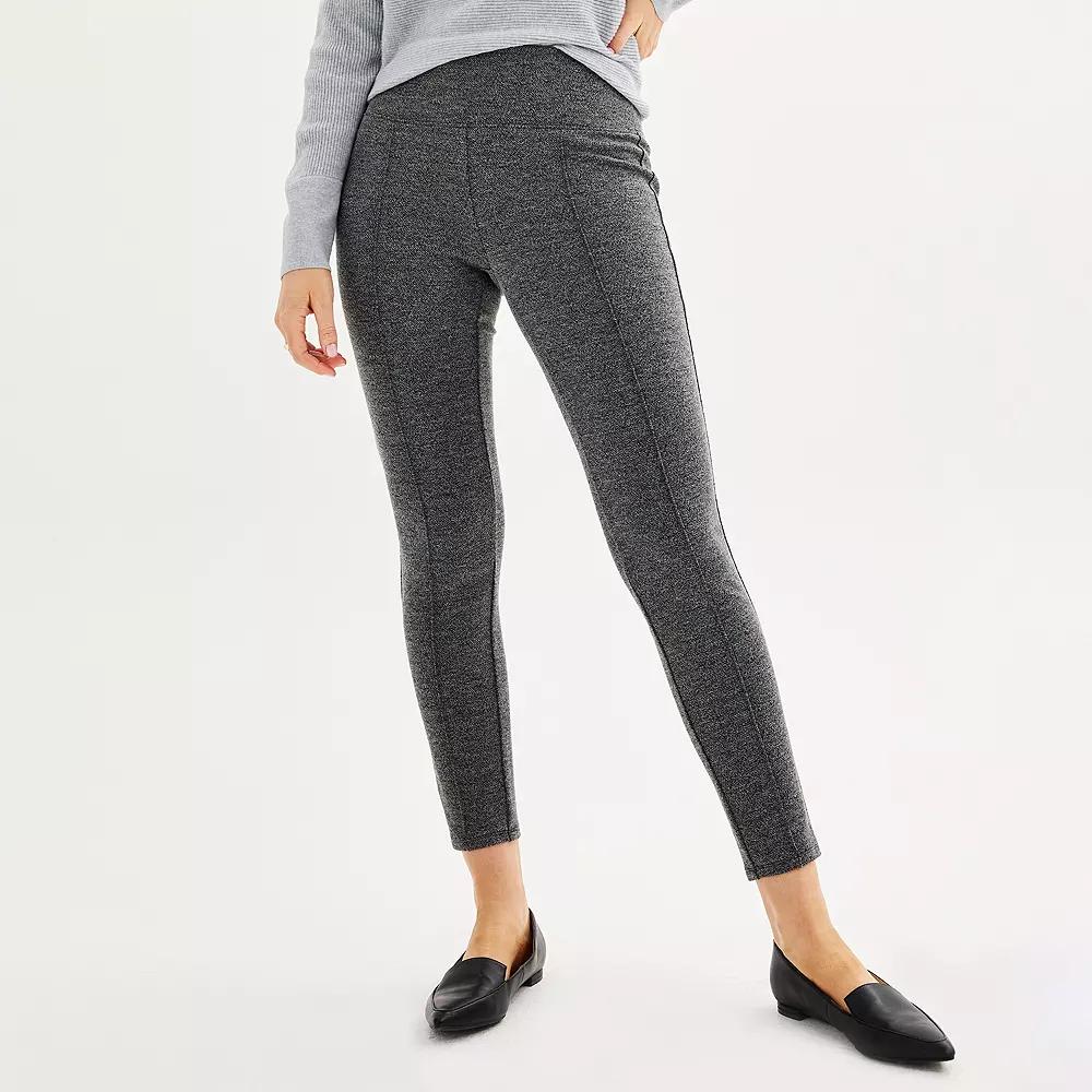 Petite Nine West Seamed Ponte Leggings, Women's,  Product Image