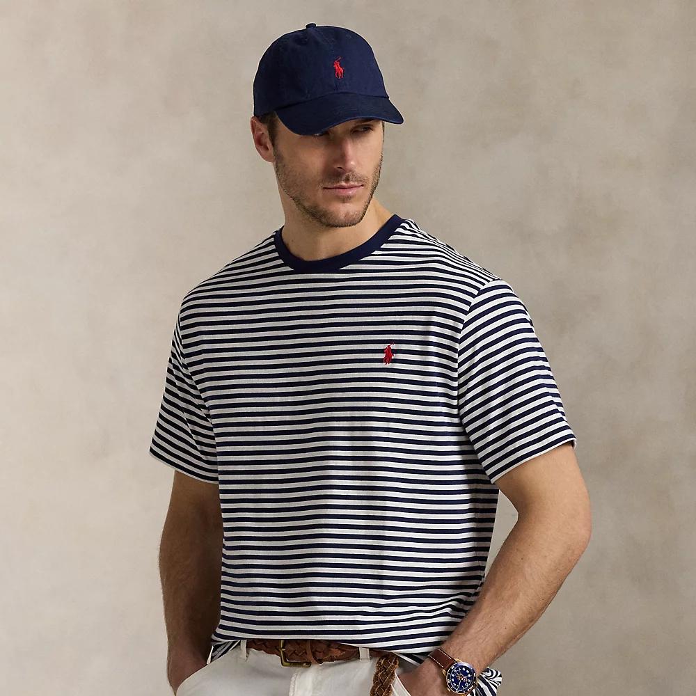 POLO RALPH LAUREN Striped Jersey T-shirt In White Product Image