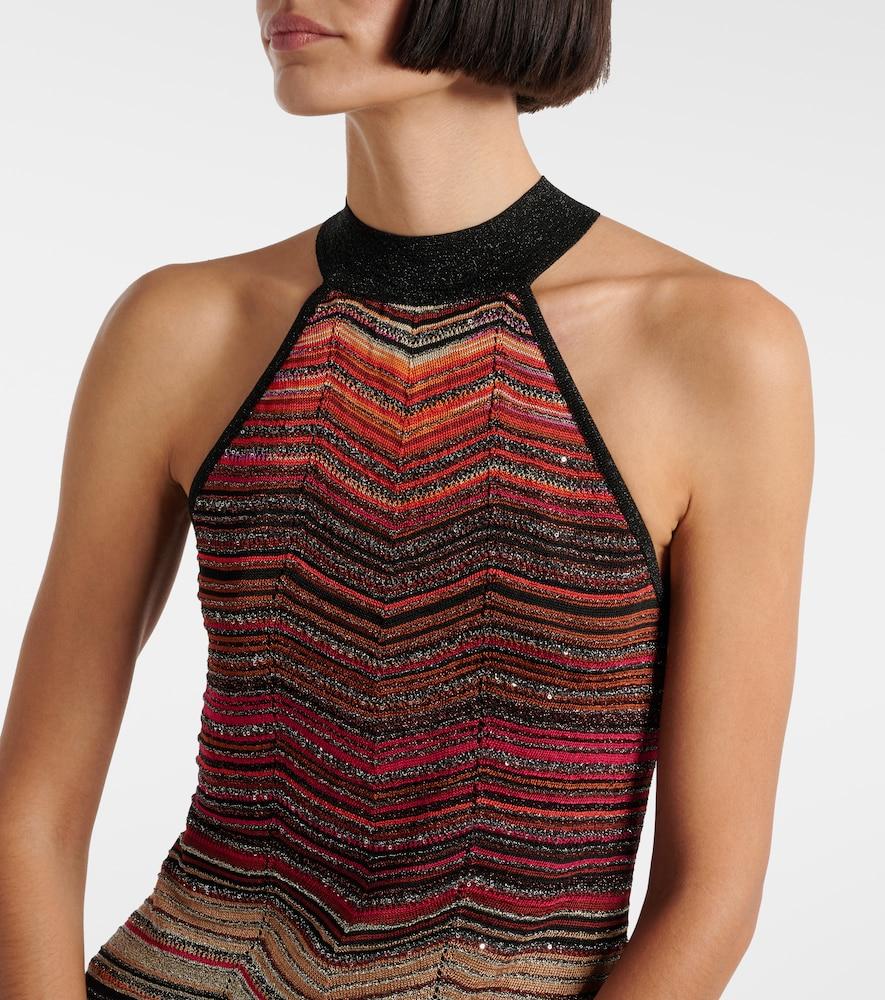 MISSONI Metallic Crochet-knit Mini Dress In Multi Product Image