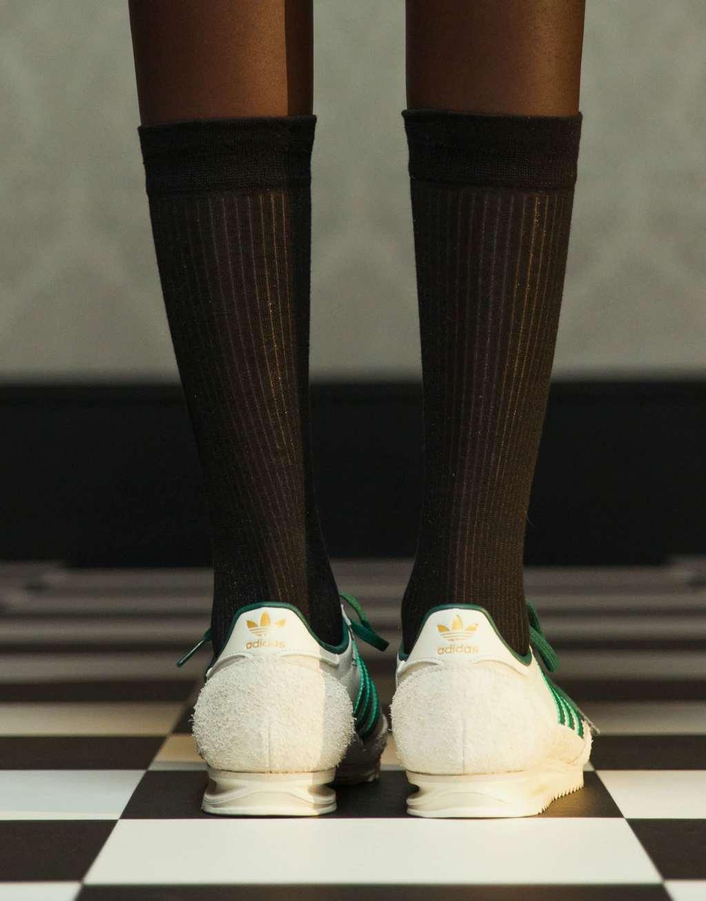 adidas Originals SL 72 OG sneakers in white and green Product Image