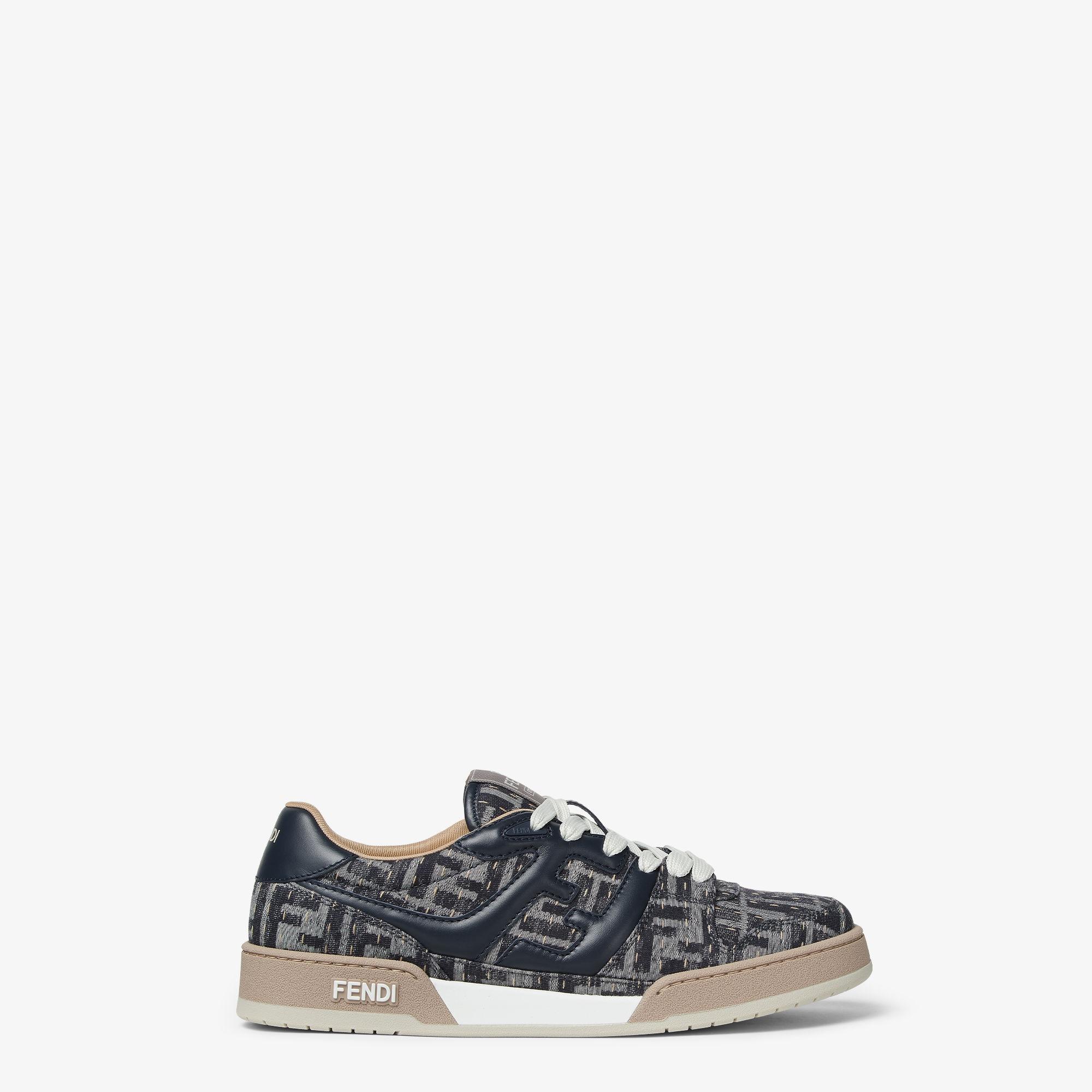 Fendi Match SneakersBlue denim low-tops Product Image