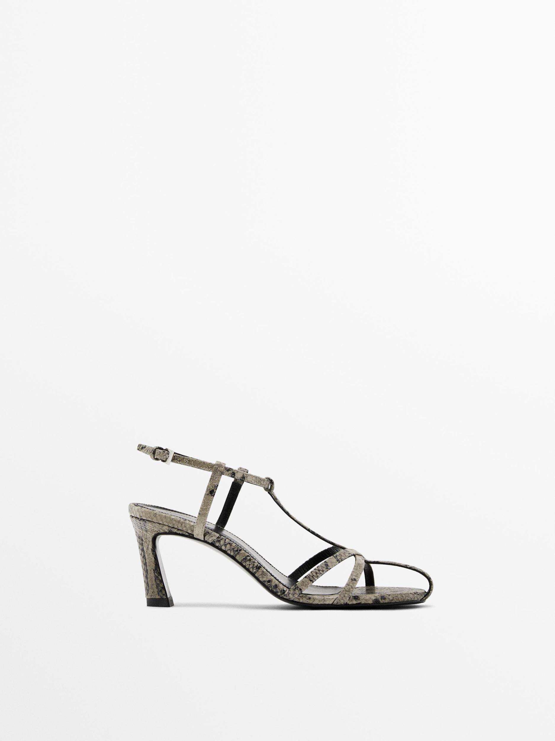 Printed heeled sandals Product Image