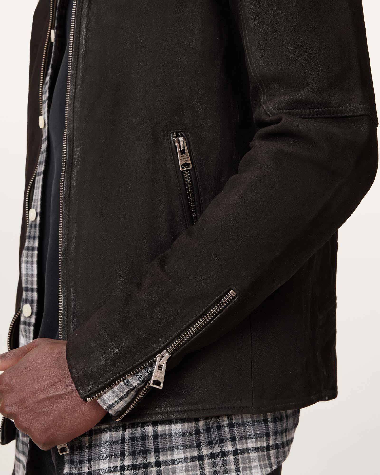 Cora Suede Jacket ANTHRACITE GREY | ALLSAINTS US Product Image
