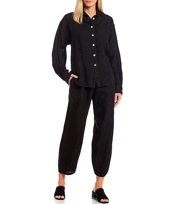 Bryn Walker Olivier Light Linen Ankle Lantern Coordinating Pull-On Pants Product Image