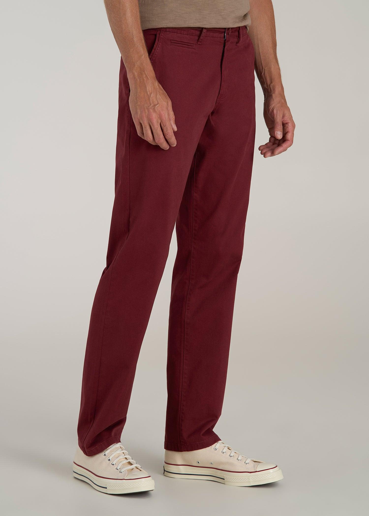 J1 STRAIGHT Leg Chinos for Tall Men in Red Ochre Male Product Image