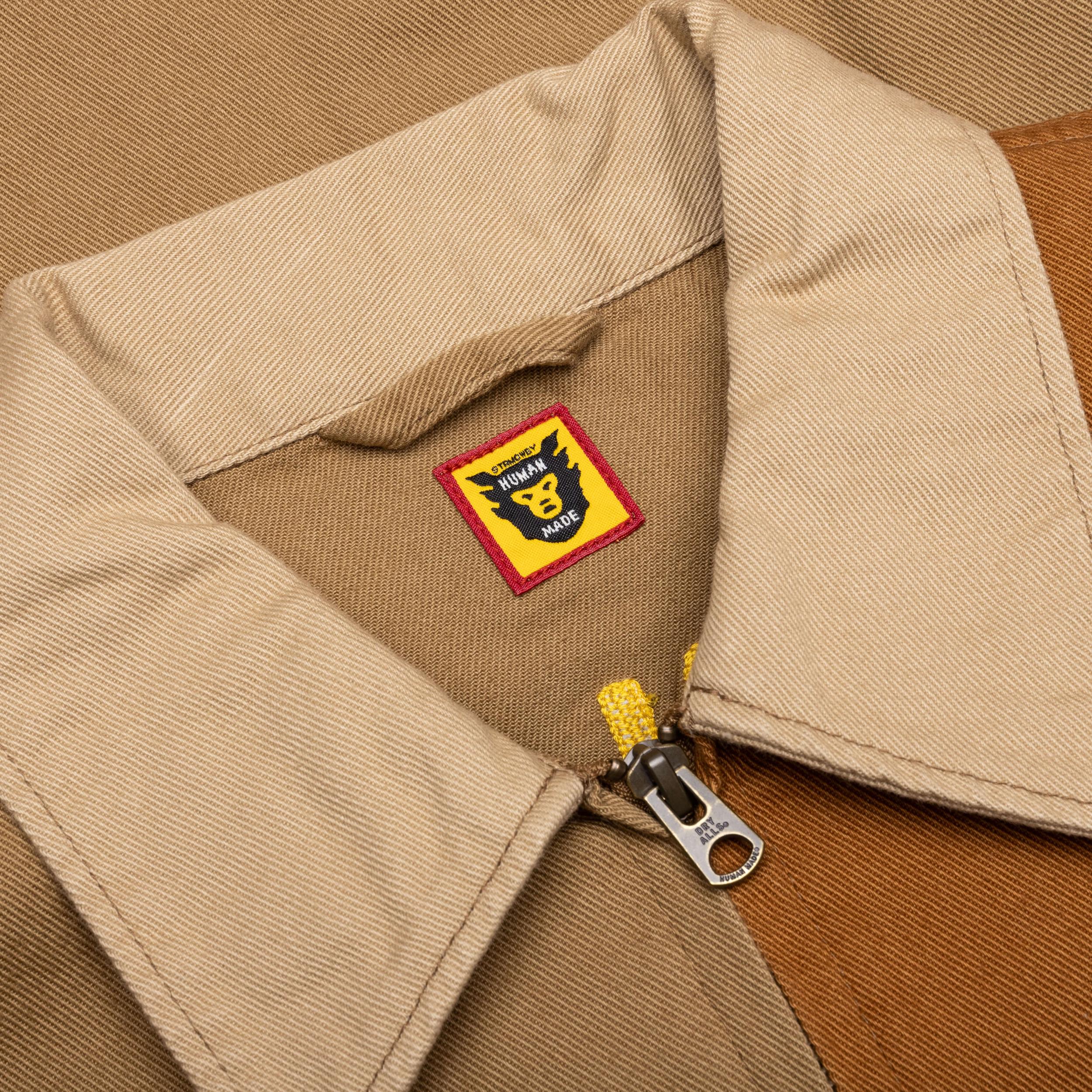 Zip-Up Work Jacket - Brown Male Product Image