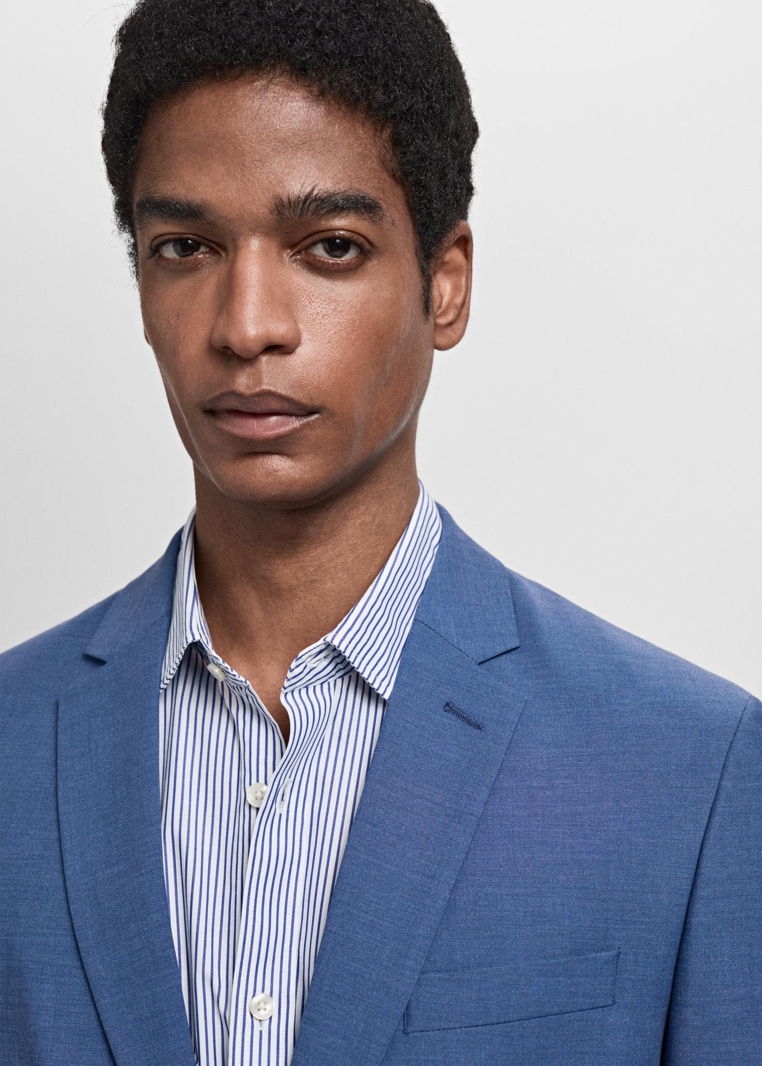 Super slim-fit suit jacket in stretch fabric - Men | MANGO USA Product Image