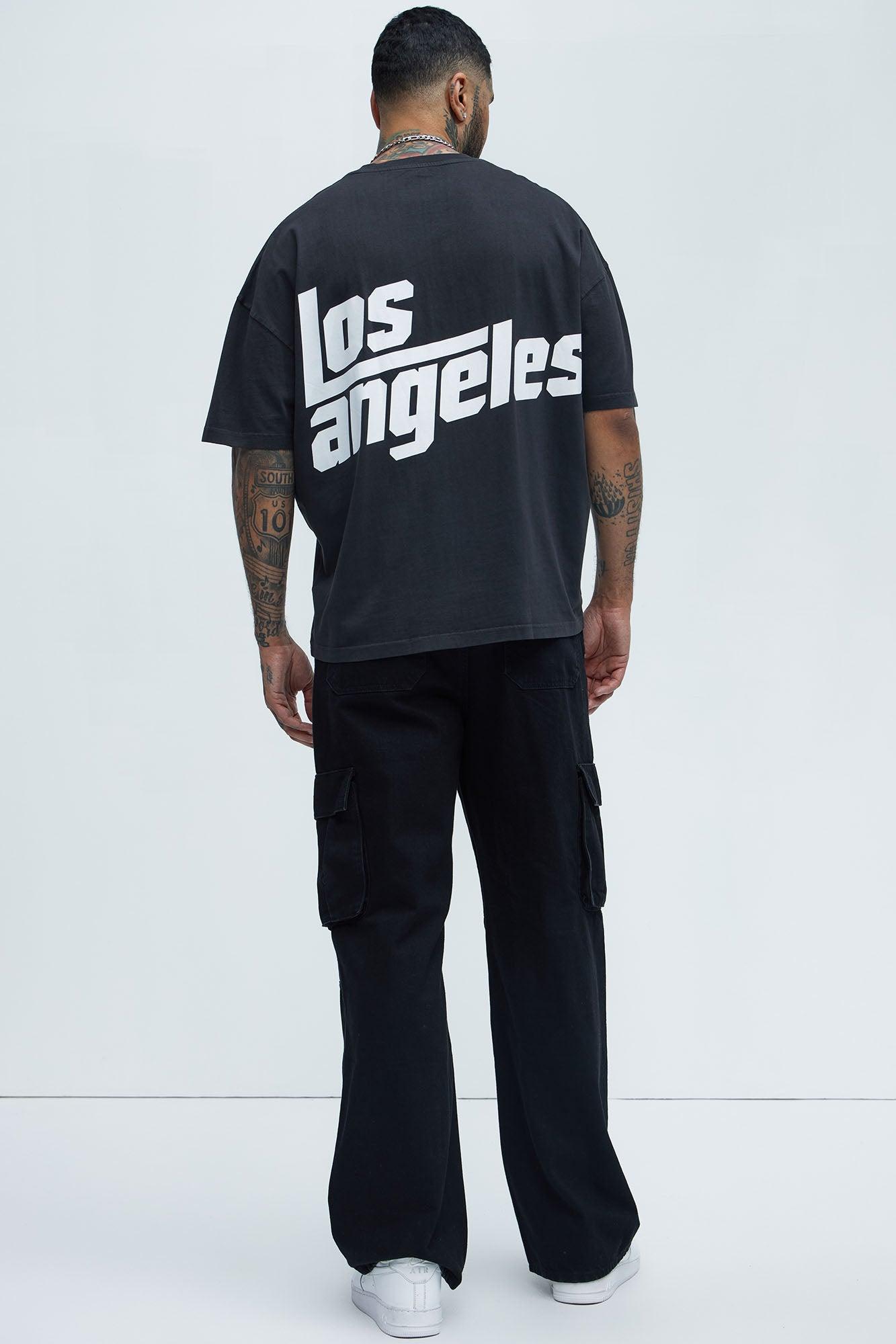 Los Angeles Last Nite Oversized Short Sleeve Tee - Black Product Image