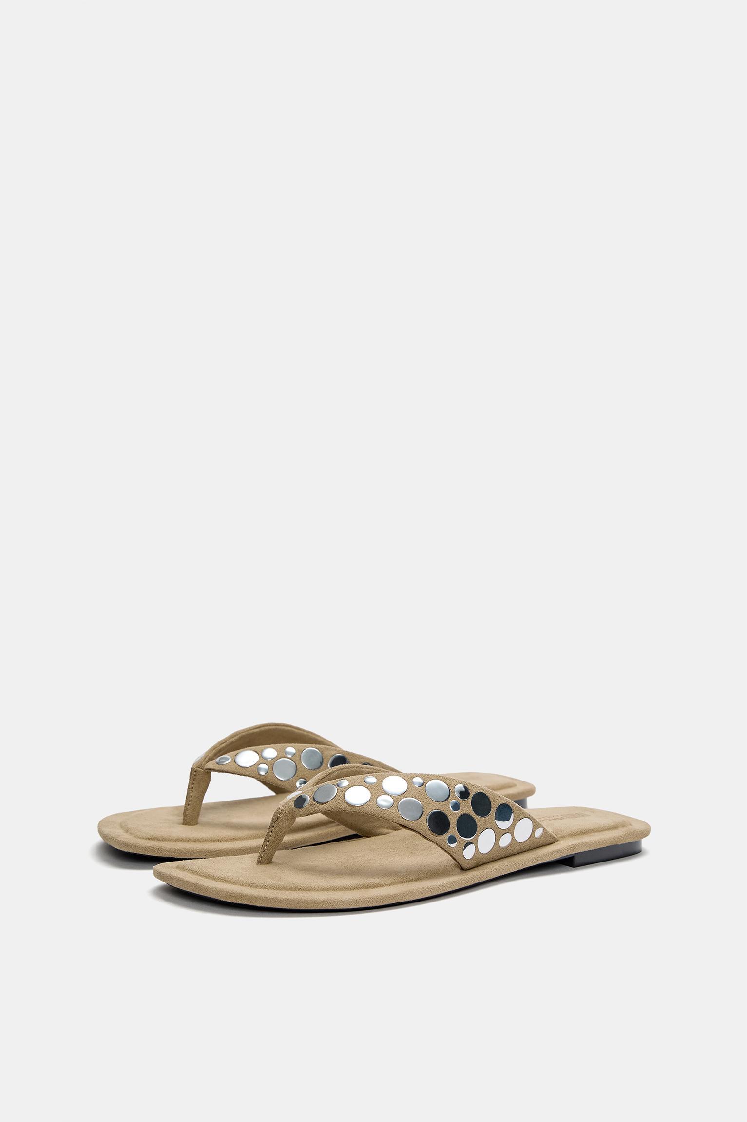 Flat sandals with decorations Product Image