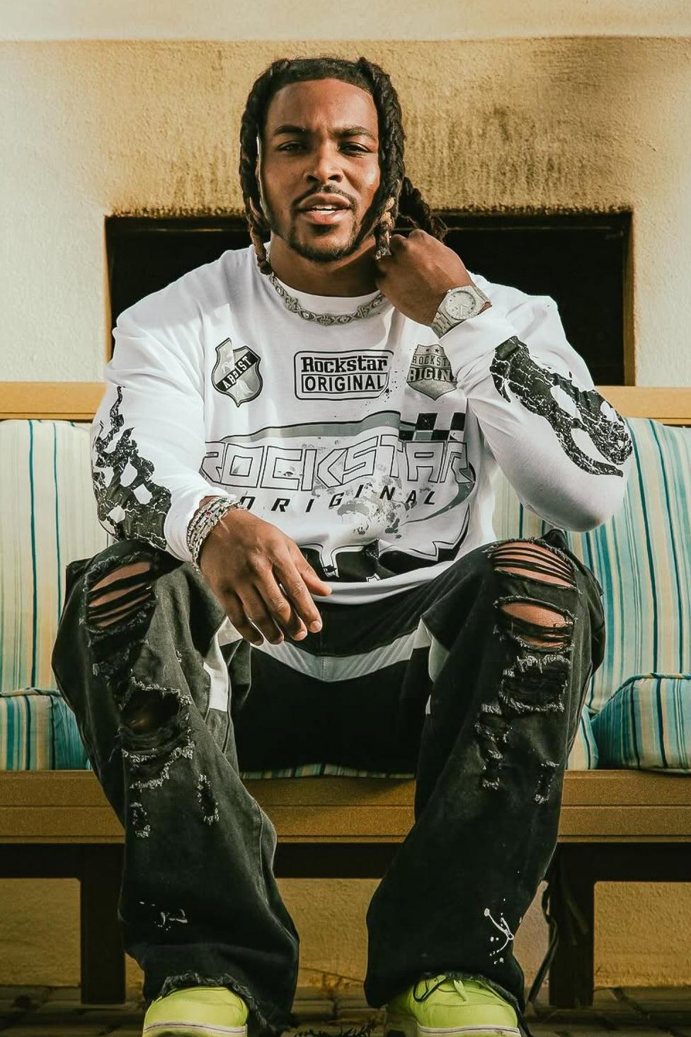 Dubaku Black Baggy Fit Jean Male Product Image