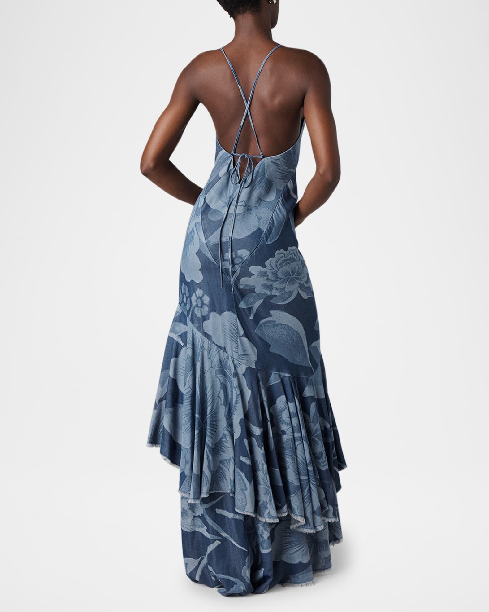 Luisa Floral-Print Ruffle Maxi Dress Product Image