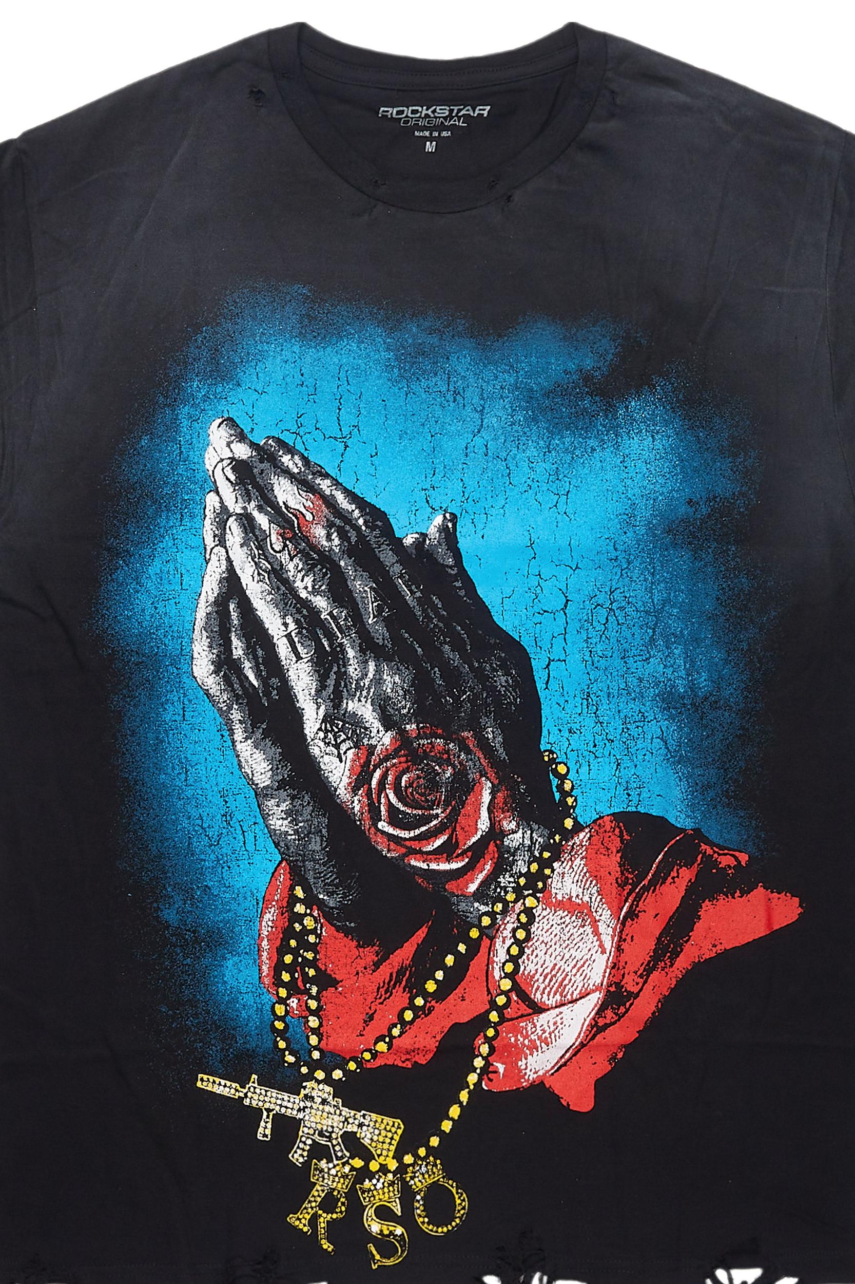 Antoon Black Stacked Flare Track Pant Male Product Image