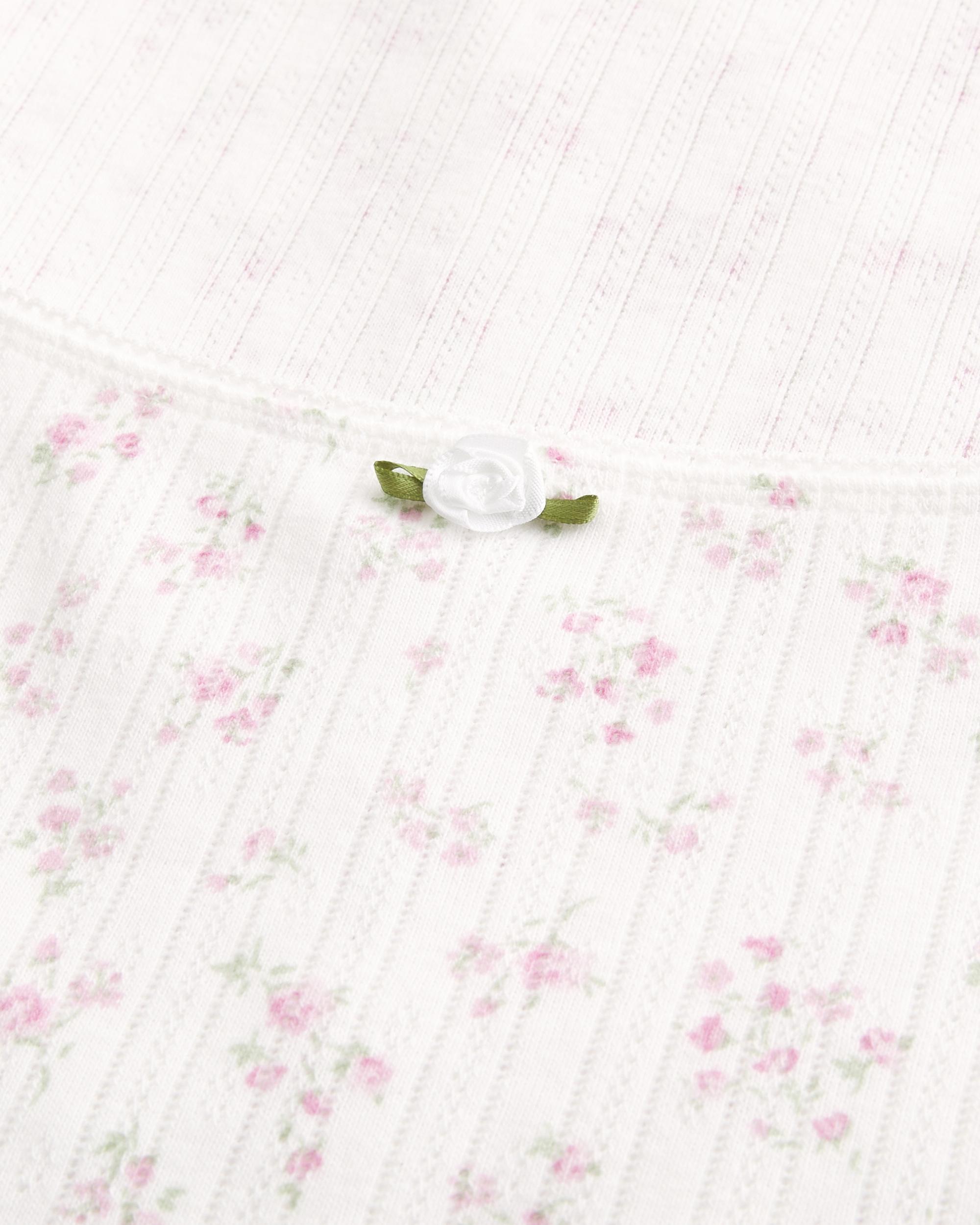 Pointelle Square-Neck Top Product Image