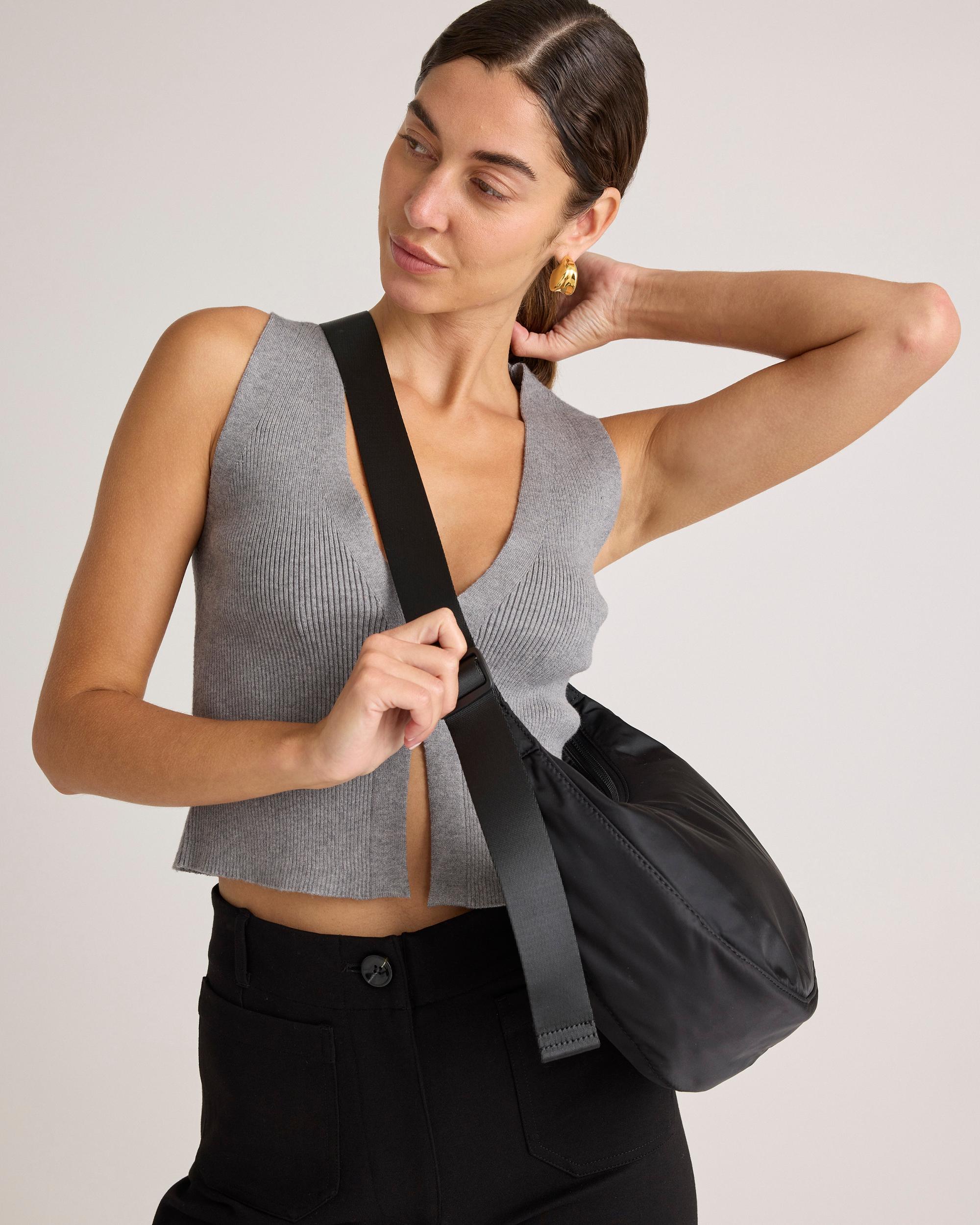 Quince | Women's Revive Nylon Crescent Shoulder Bag Product Image