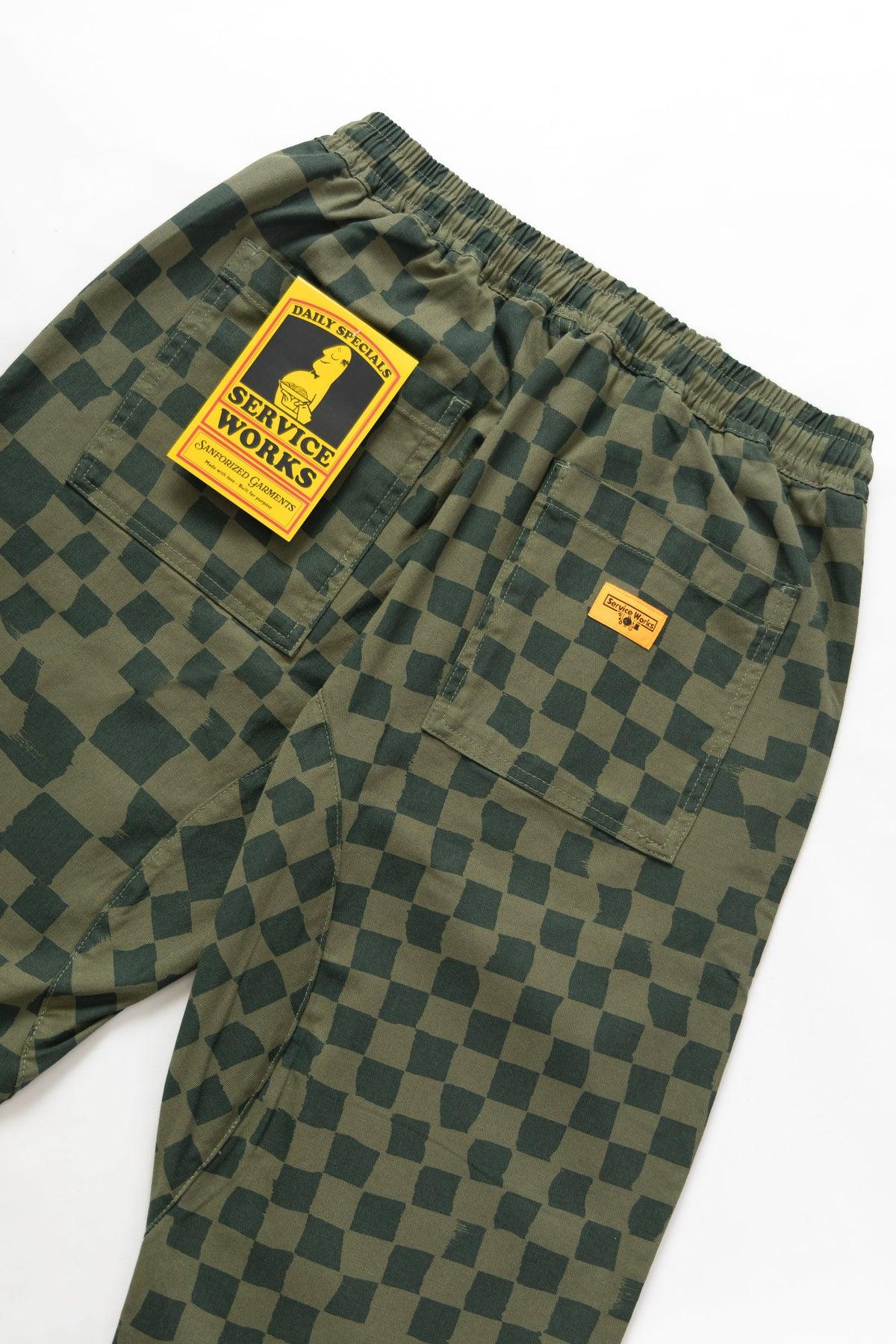 Service Works - Printed Chef Pants - Olive Checker Product Image