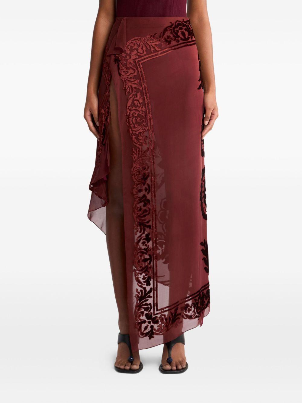 semi-sheer midi skirt Product Image