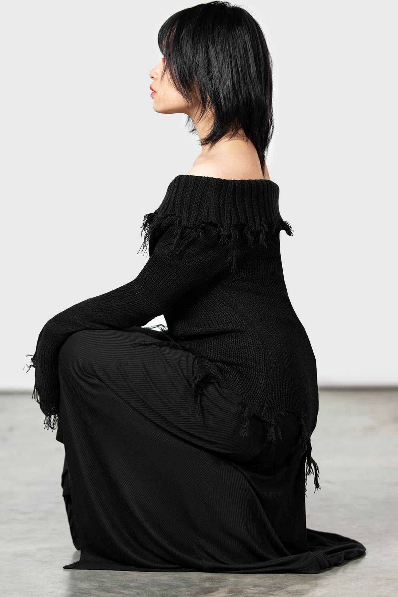 Aelfwine Asymmetric Sweater - Resurrect Female Product Image