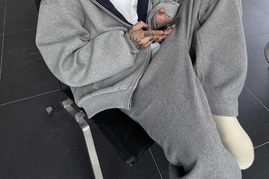 Two Tone Zip-Up Hoodie Product Image