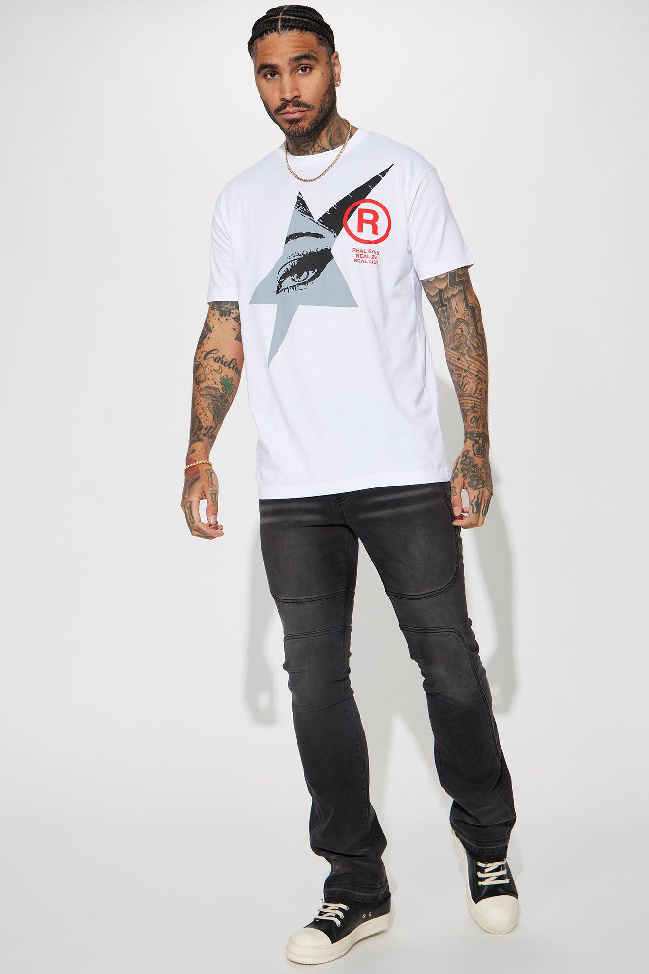 Real Eyes Lie Short Sleeve Tee - White Product Image