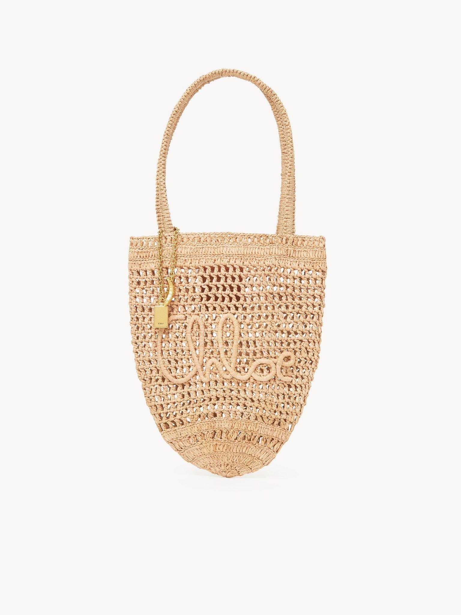 Small Summer Banana tote bag in raffia Product Image