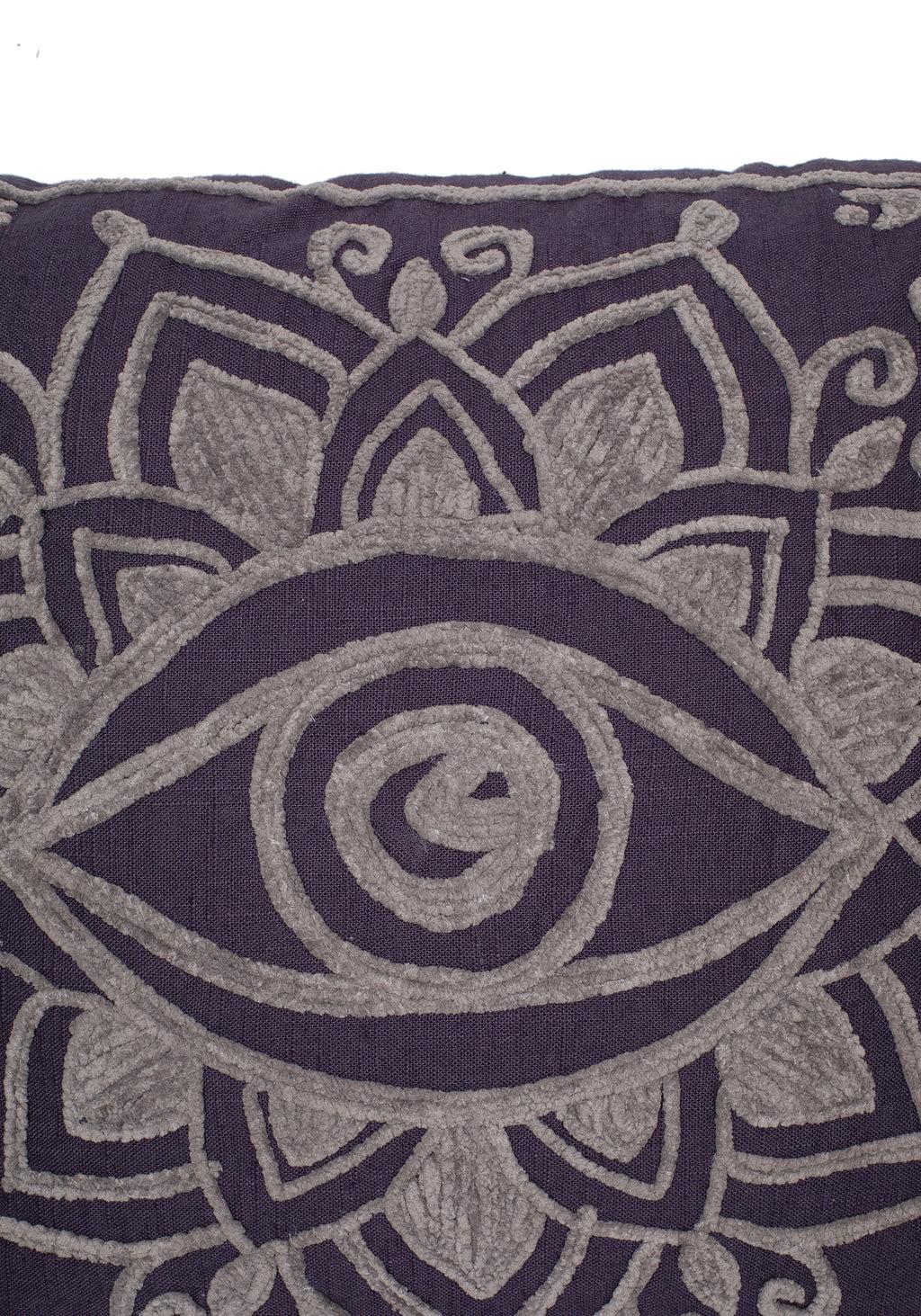 Iris Rope Embroidery Throw Cushion Product Image