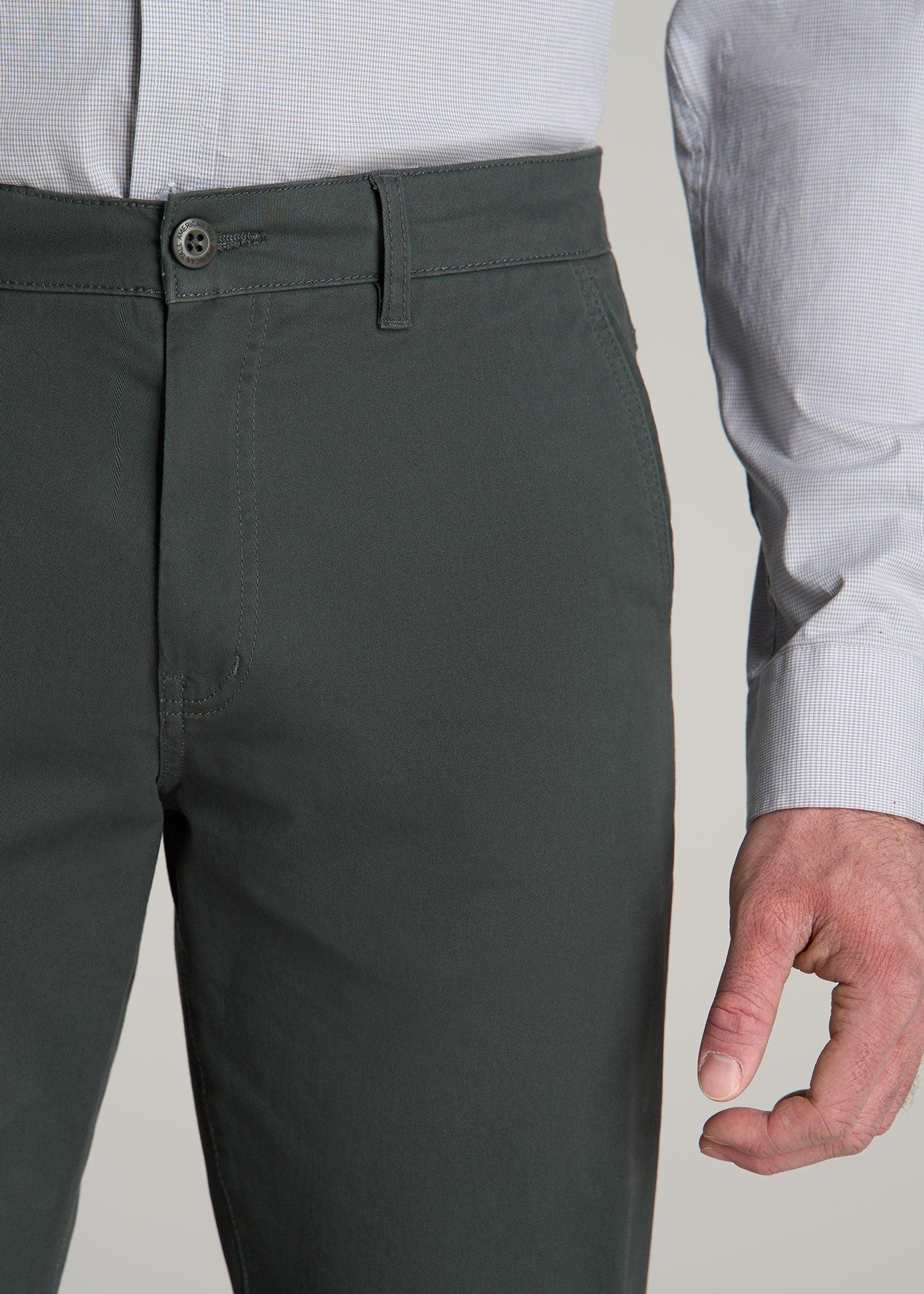 J1 STRAIGHT Leg Chinos for Tall Men in Soft Green Male Product Image