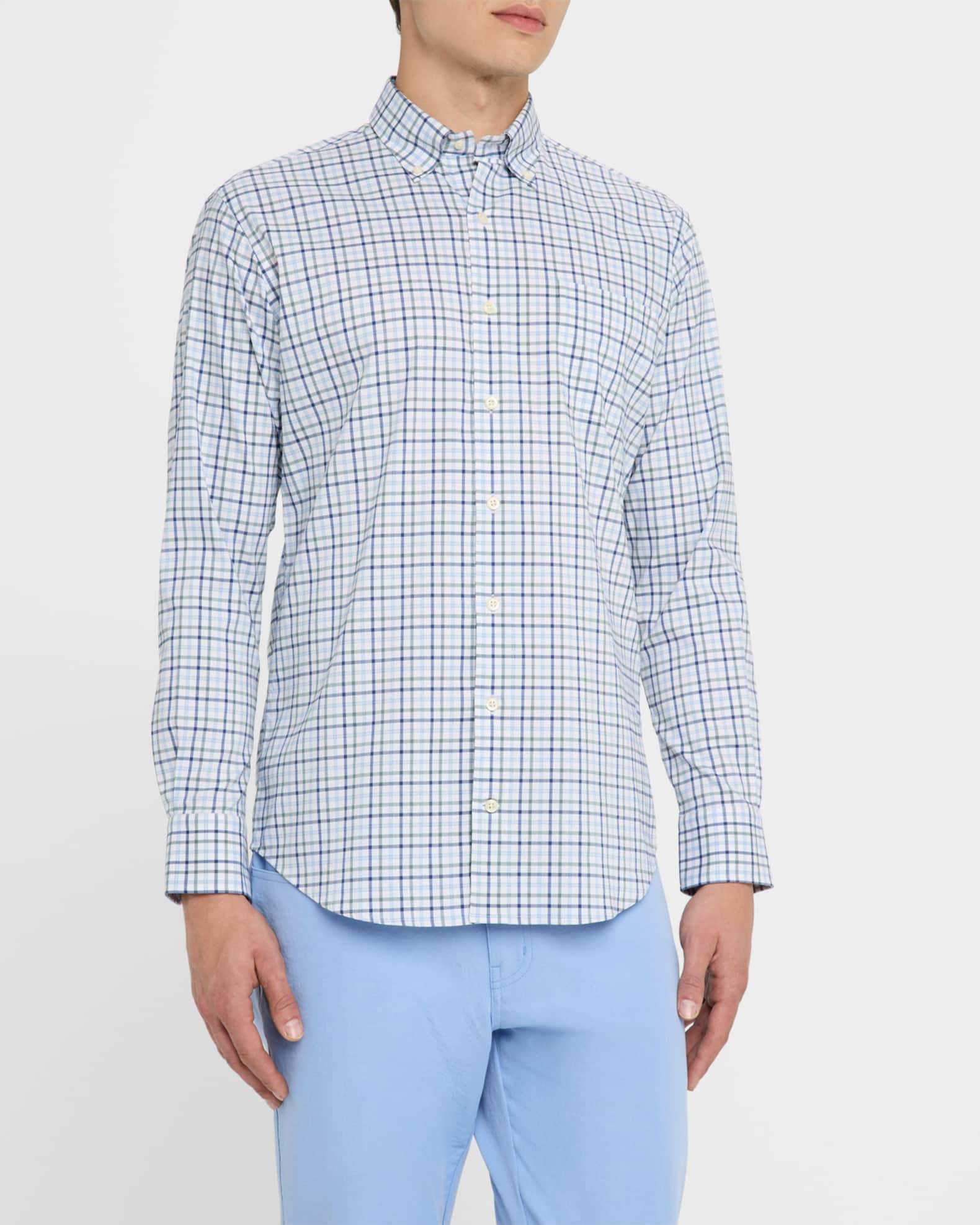 Men's Calgary Crown Lite Cotton-Stretch Check Sport Shirt Product Image