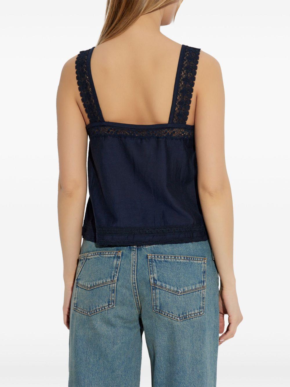lace-trimmed tank top  Product Image