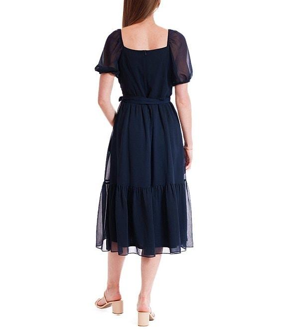 Julia Jordan Short Sleeve Self Tie Sash Midi Dress Product Image