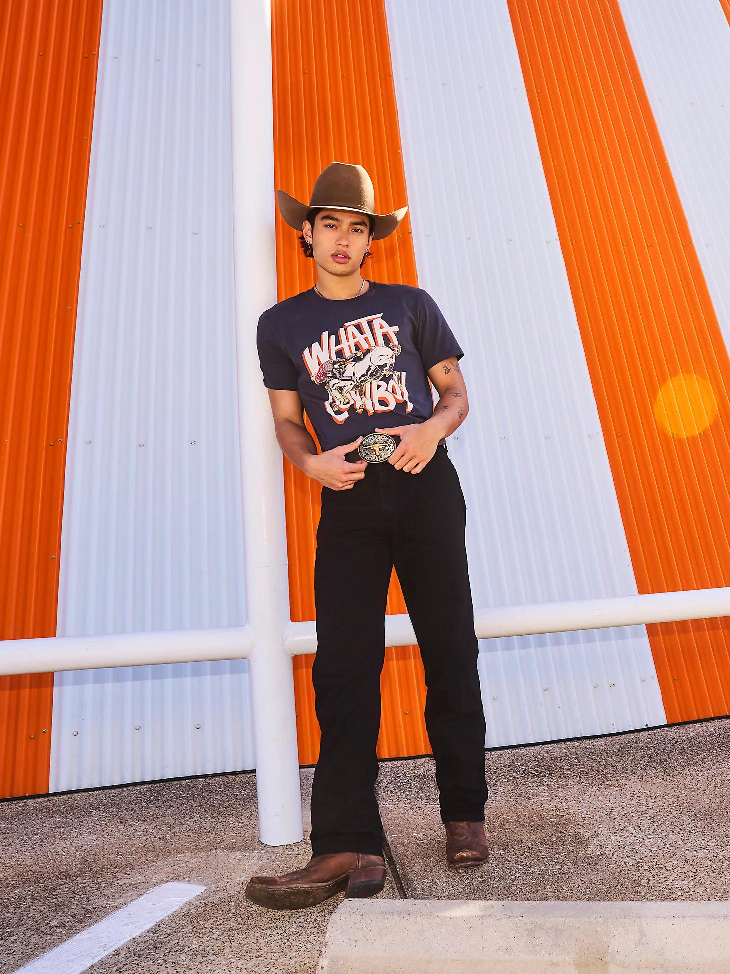 Wrangler x Whataburger Men's Cowboy Graphic T-Shirt in Faded Product Image