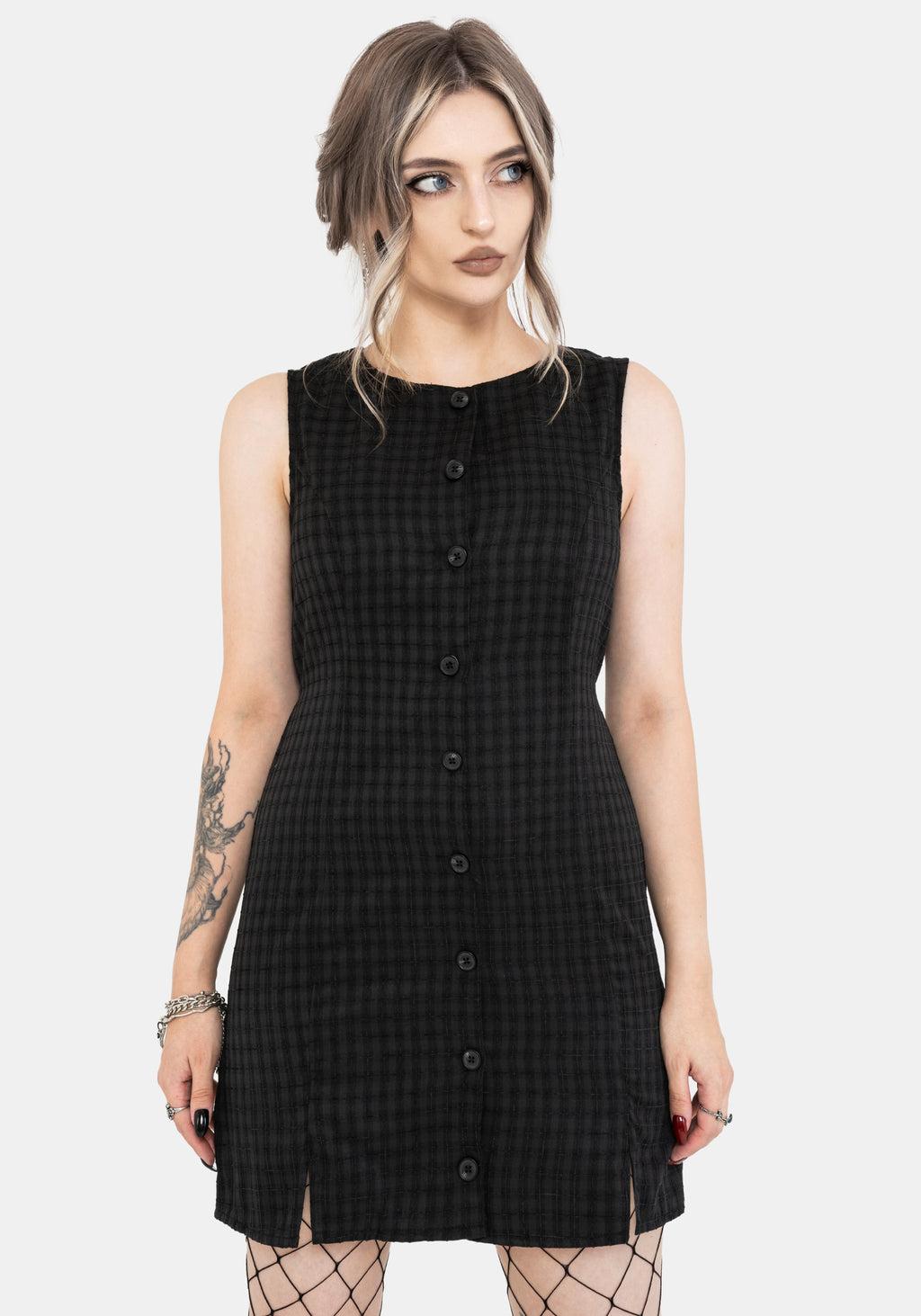 Ziggy Check Button Up Mini Dress Product Image
