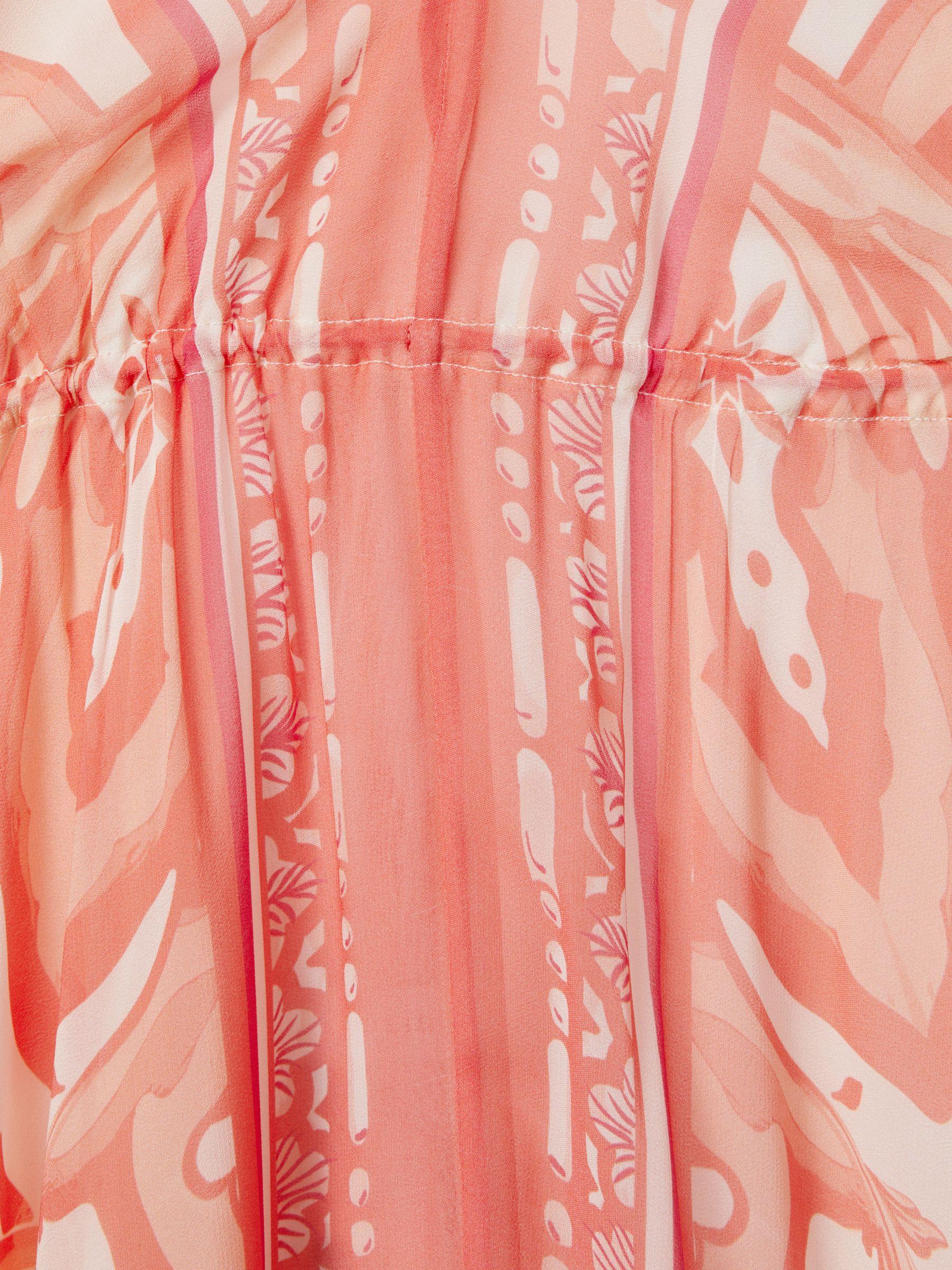 Petite Jersey Twist-Detail Midi Dress in Grey Product Image