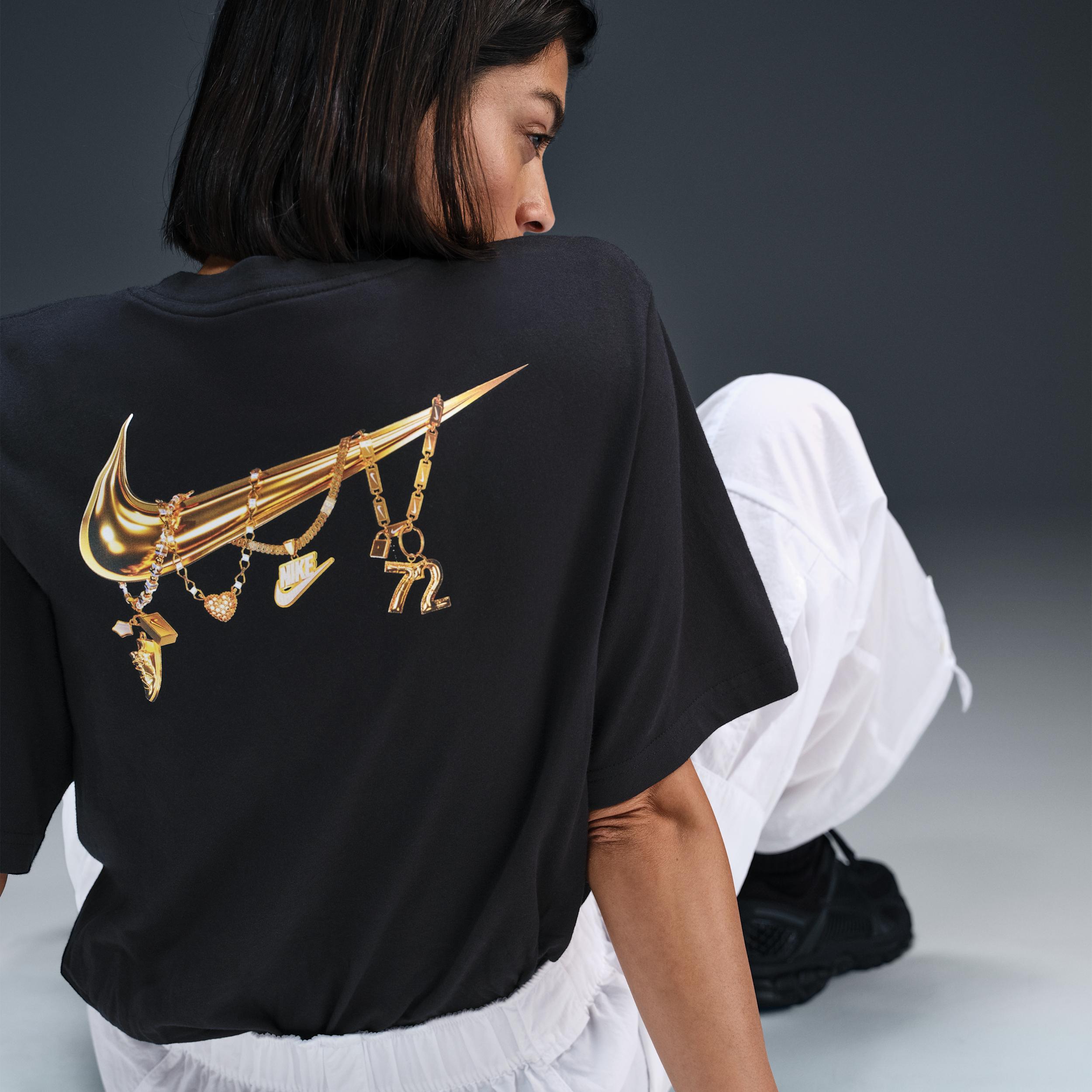 Womens Nike Sportswear Loose Short-Sleeve Graphic T-Shirt | IF1180-010 Product Image