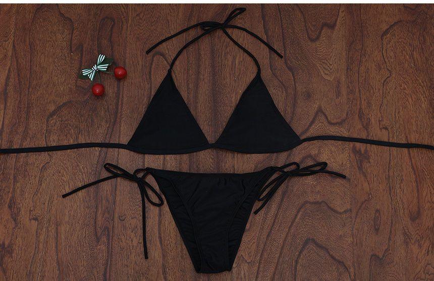 Set: Halter-Neck Bikini + Self-Tie Bottom Product Image