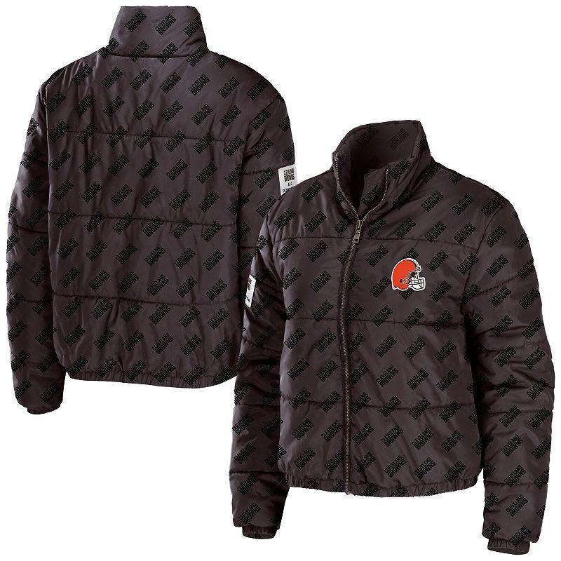Women's WEAR by Erin Andrews Navy Chicago Bears Puffer Full-Zip Jacket,  Product Image