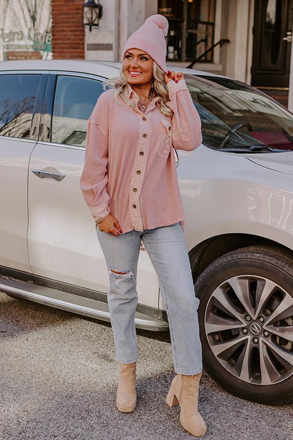 Lovely Views Waffle Knit Button Up Product Image