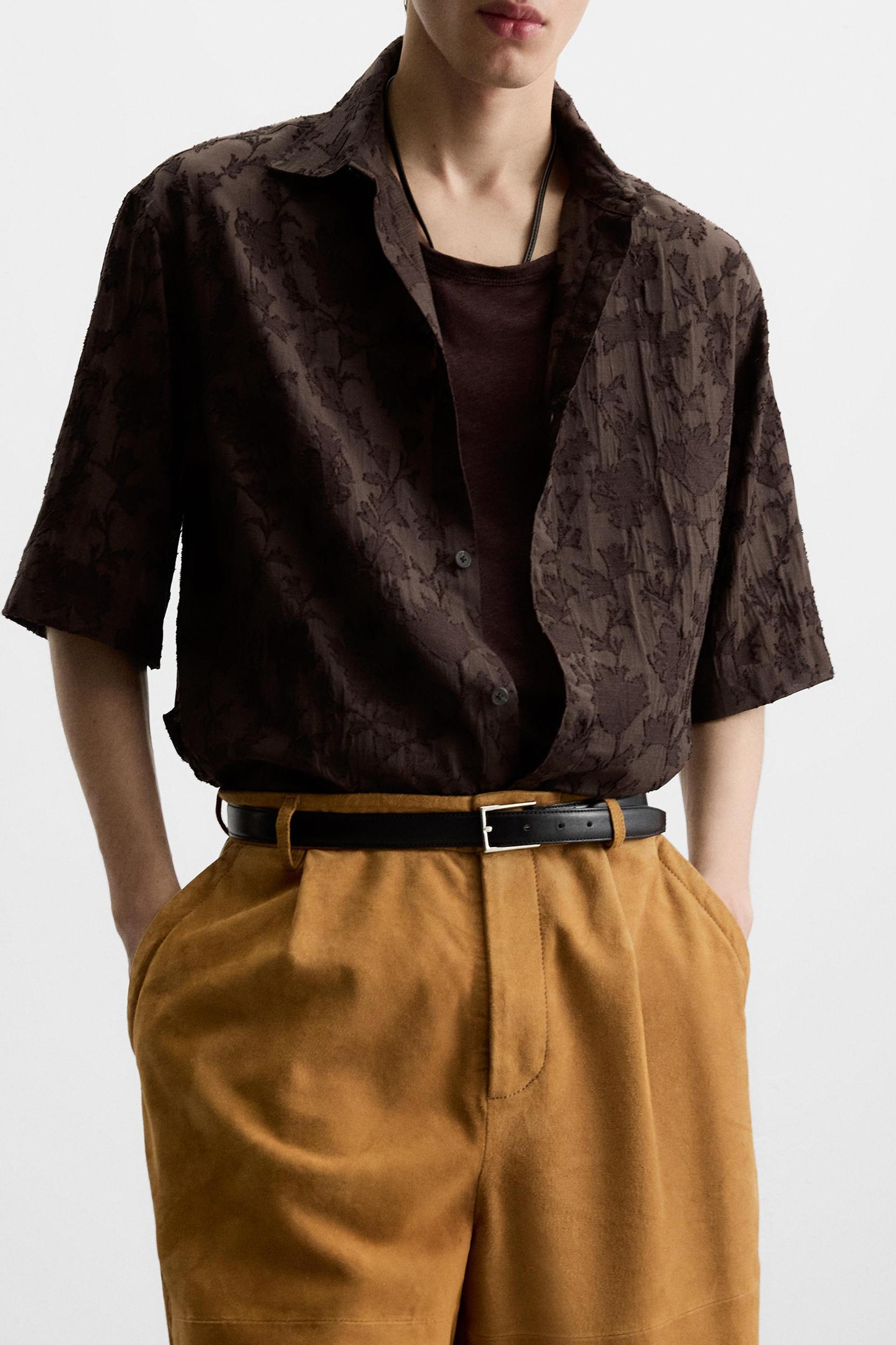 FLOWY JACQUARD SHIRT Product Image