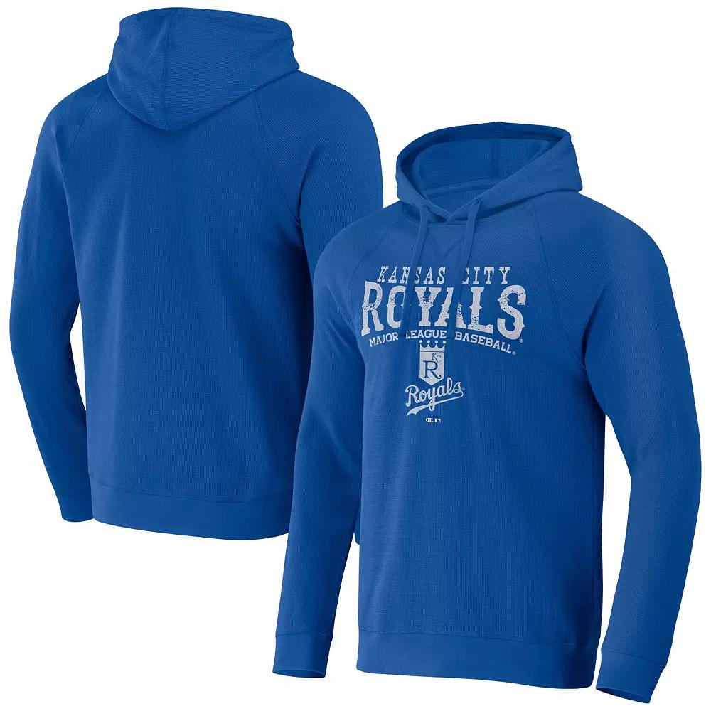 Men's Darius Rucker Collection by Fanatics Royal Kansas City Royals Waffle-Knit Raglan Pullover Hoodie,  Product Image