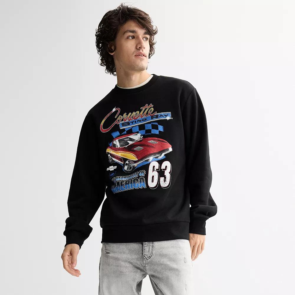 Men's Corvette Cruiser Graphic Fleece, Size: Large, Black Product Image