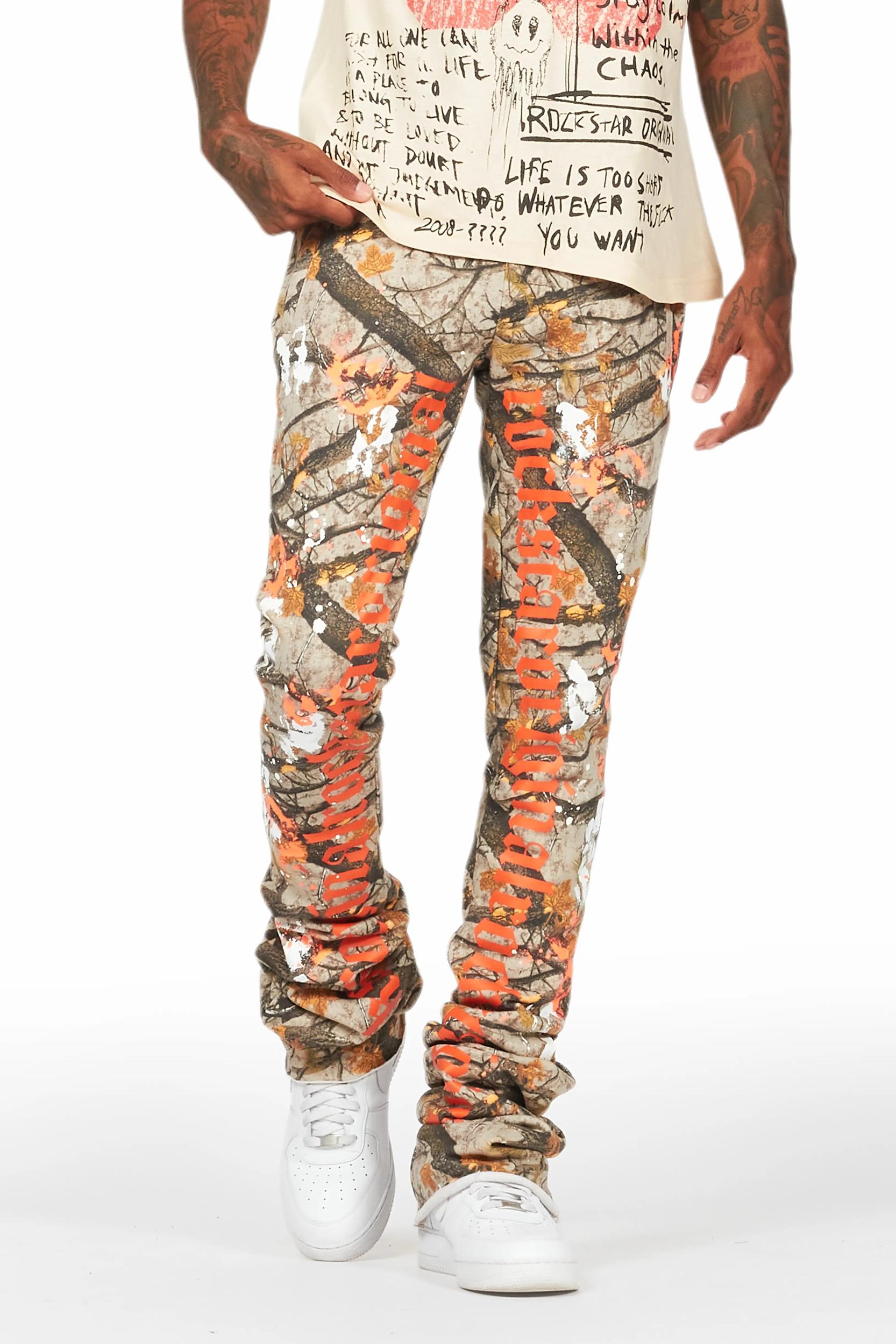 Adwin Painter Tree Camo Super Stacked Flare Pants Male Product Image