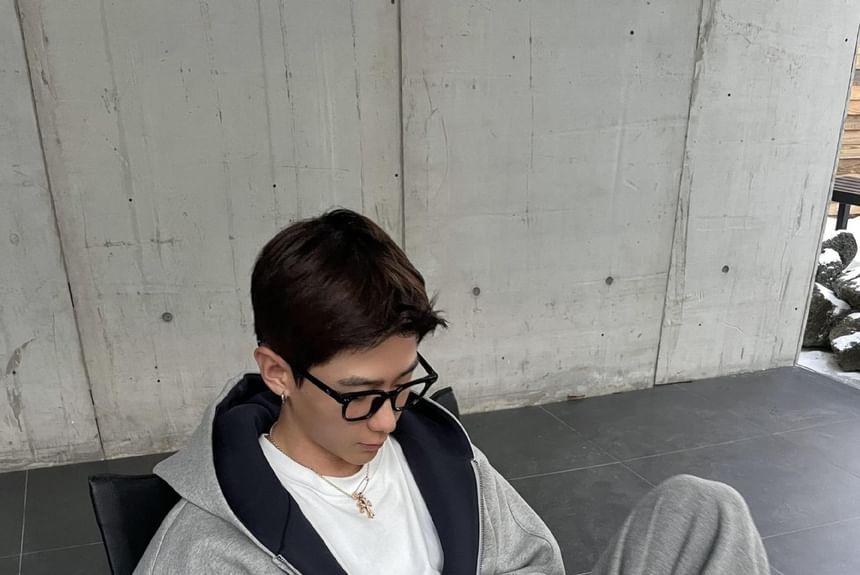 Two Tone Zip-Up Hoodie Product Image