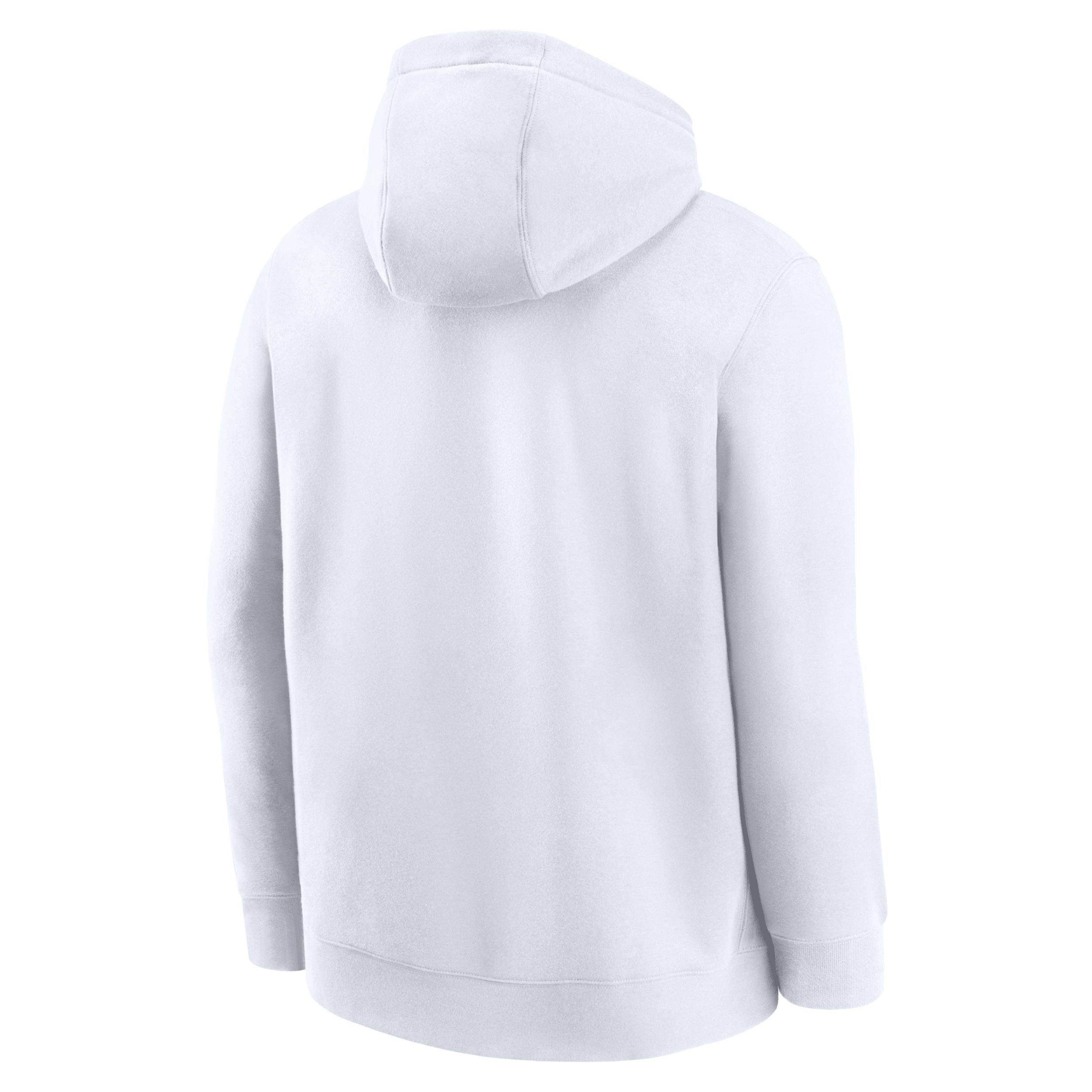 Michigan Wolverines Statement Wordmark Lockup Heavyweight Nike Mens College Pullover Hoodie | 0JD110AMWN-JU7 Product Image