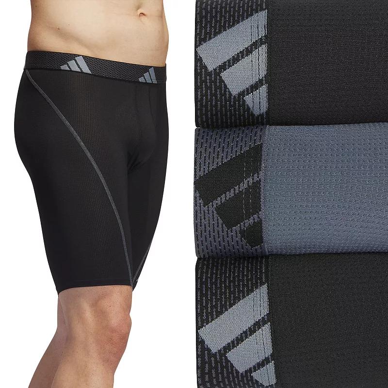 Men's adidas 3-pack Sport Performance Mesh 9" Long-Leg Boxer Briefs,  Product Image