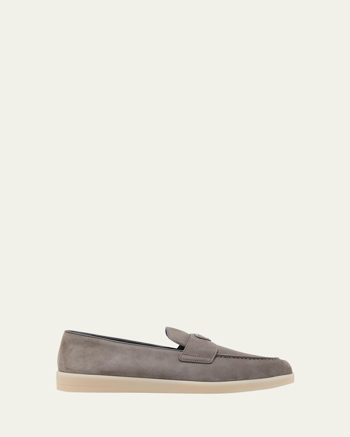 Mens Saint Tropez Triangle Logo Suede Loafers Product Image