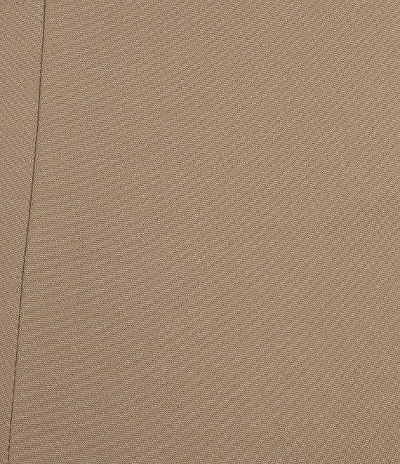 Multiples Plus Size Solid 4-Way Stretch Ponte Elastic No-Waist Pintuck Pull-On Flare Leg Ankle Pants Product Image