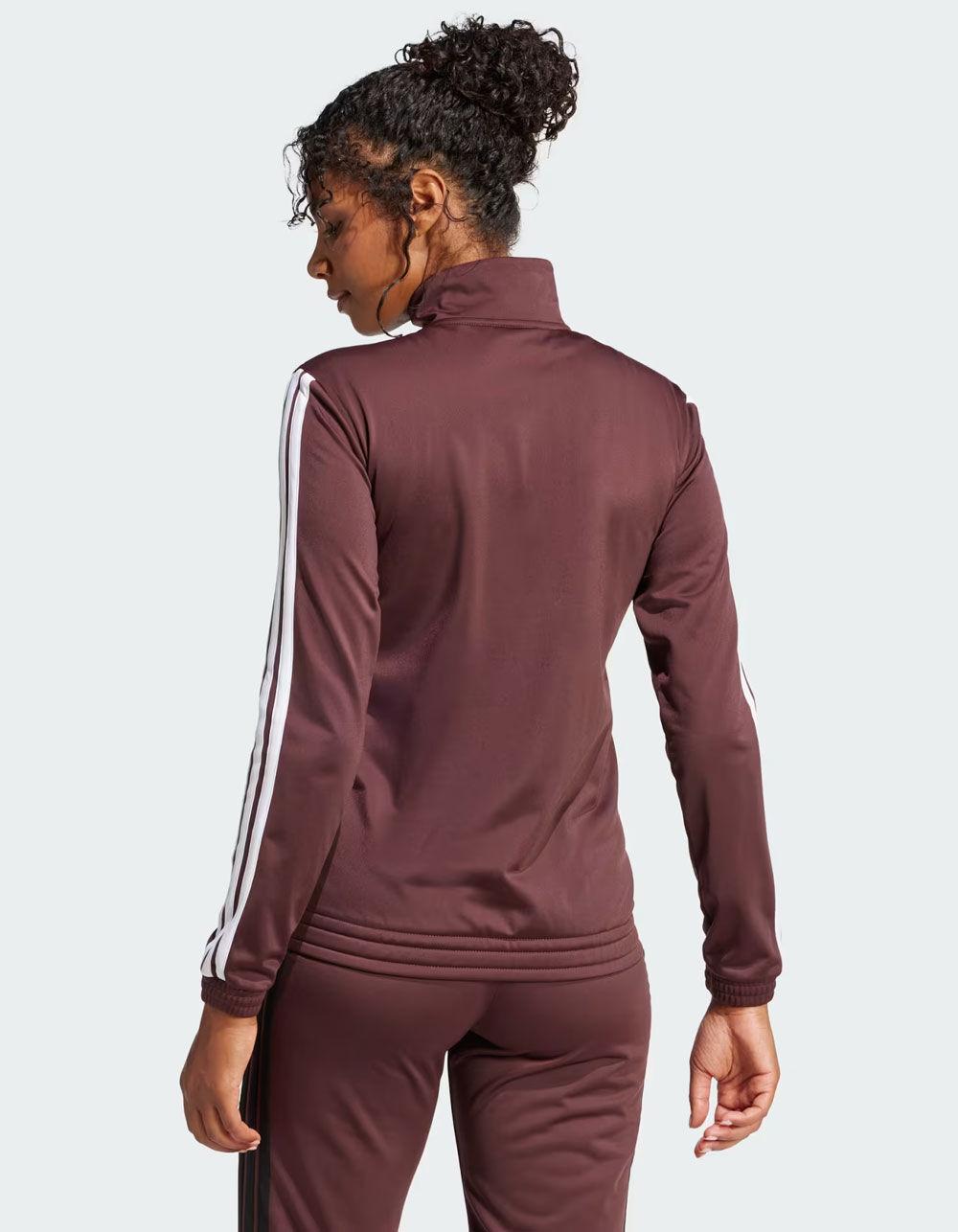 ADIDAS Tricot 3-Stripes Womens Track Jacket - RUBY Product Image