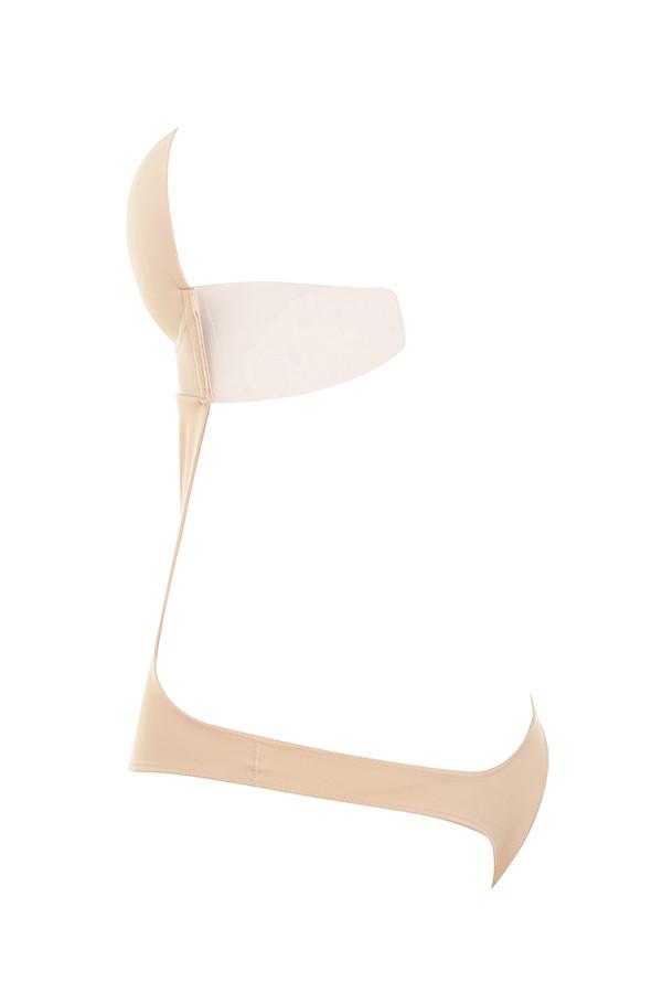  beige plunge self adhesive backless bodysuit Product Image