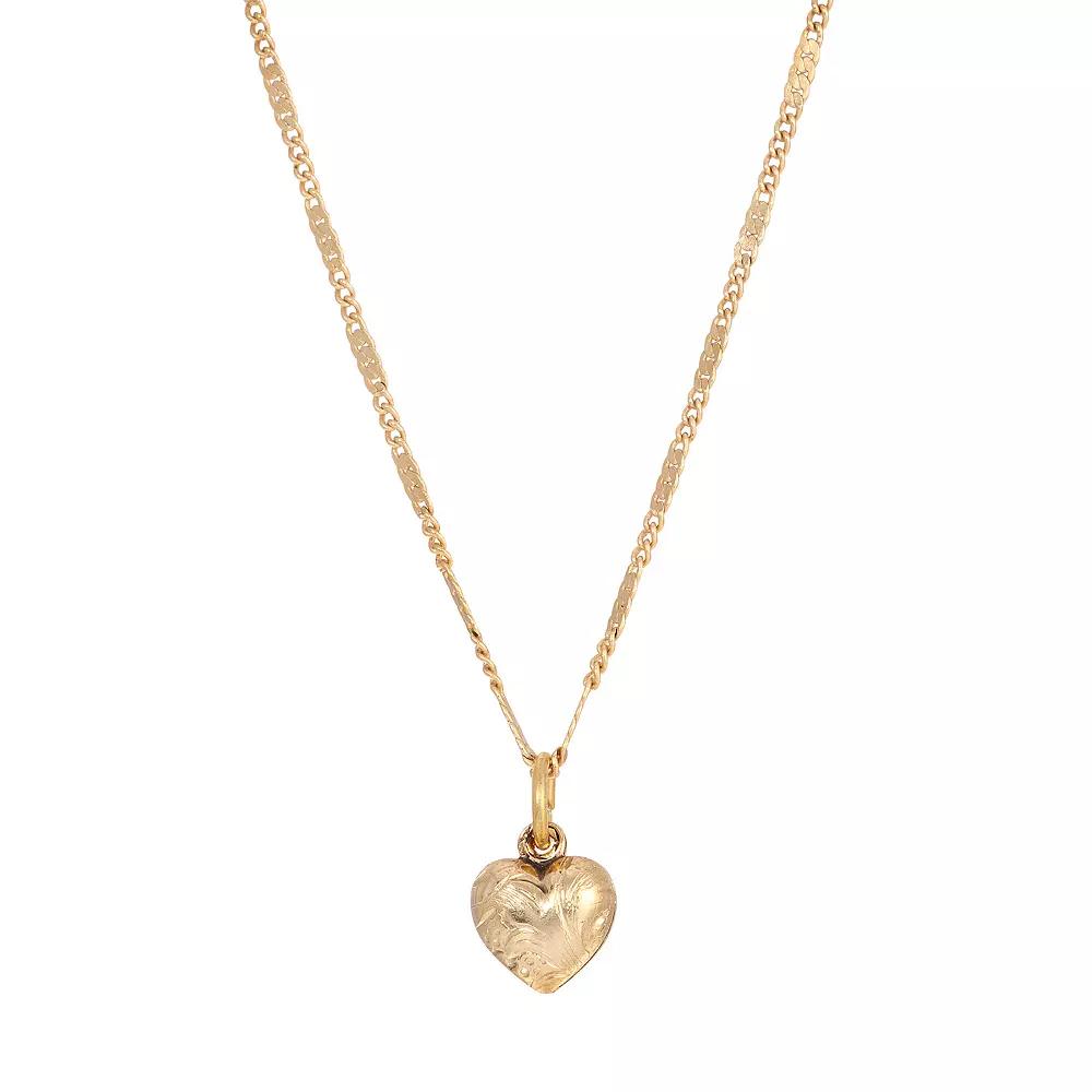 1928 Small Heart Necklace, Womens, Yellow Product Image