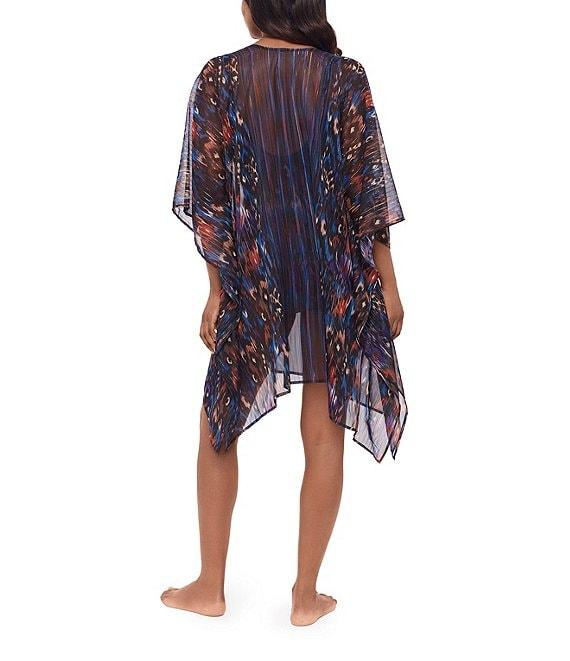 Miraclesuit Tapiz Lace-Up V-Neck Caftan Swim Cover-Up Product Image